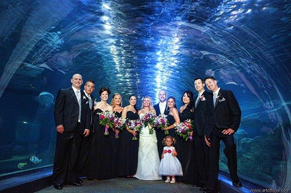 Romantično vjenčanje uz akvarij