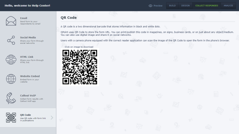 Ability to use QR Code allows you to share it in magazines, business cards etc. 