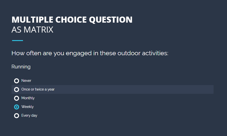 You can set Matrix as Multiple choice question, but this is extend survey and it's non-transparent