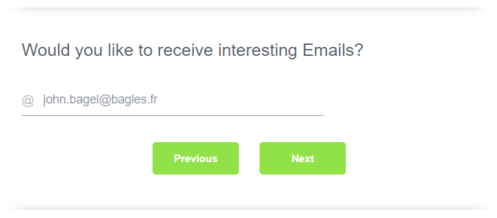 Email question type