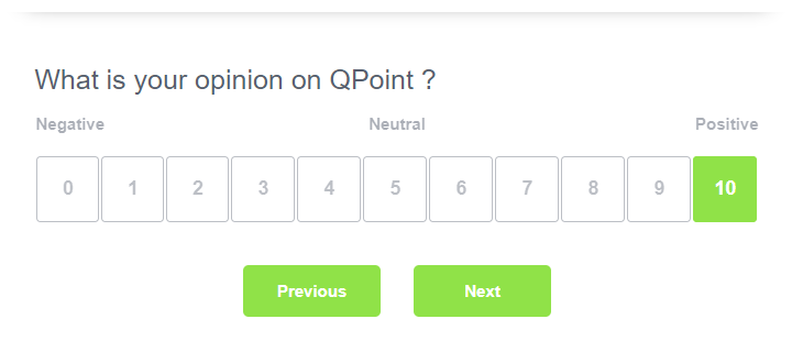 Opinion scale question type